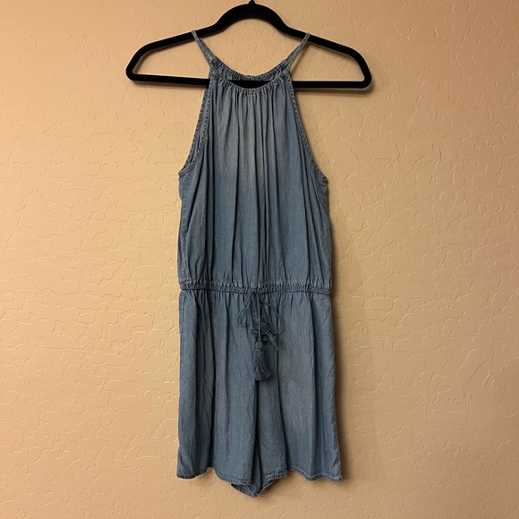 Mossimo Supply Co. Lightweight Denim-like Shorts Romper - Picture 4 of 14